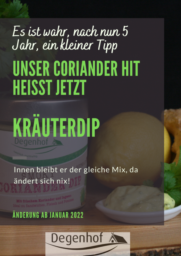 Aenderung zu Kraeuterdip